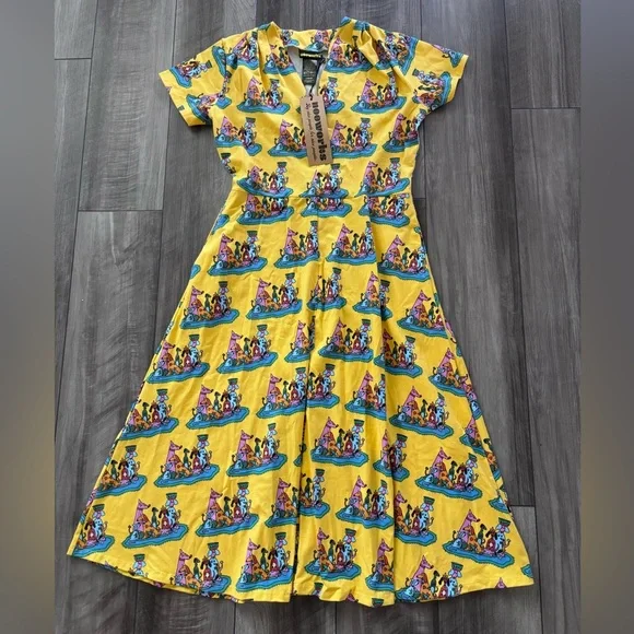 NOOWORKS Greta Dog Party Graphic Dress Large - Picture 1 of 4